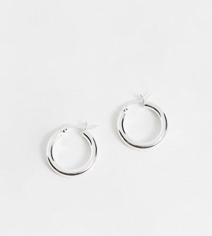 Серебряные серьги-кольца 25 мм-Серебряный ASOS DESIGN