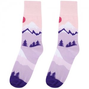Носки , размер 35-39, фиолетовый Kawaii Factory. Цвет: фиолетовый