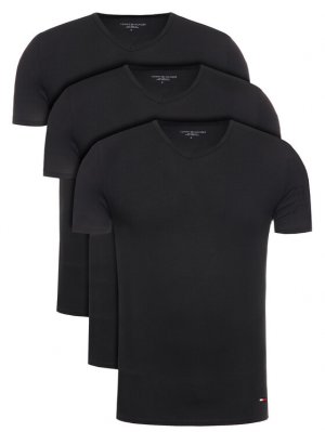 Комплект из 3 футболок стандартного кроя, черный Tommy Hilfiger
