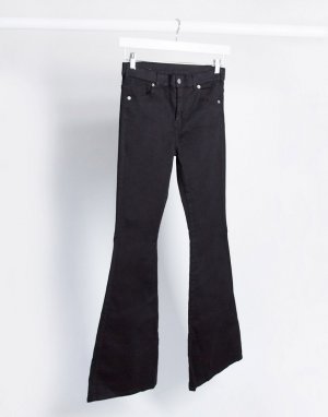 Расклешенные джинсы с классической талией -Черный цвет Dr Denim