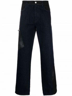 Прямые брюки со вставками MCQ. Цвет: синий