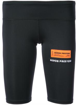 Облегающие спортивные шорты Heron Preston. Цвет: чёрный