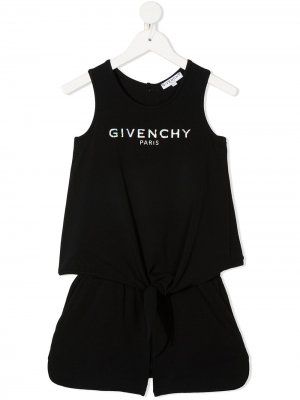 Костюм-двойка с логотипом Givenchy Kids. Цвет: черный