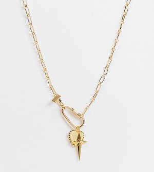 Позолоченное ожерелье с подвеской-сердцем Exclusive-Золотистый Regal Rose