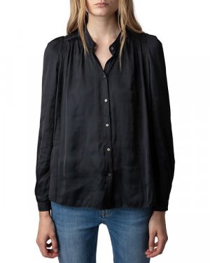 Атласная блузка Tchin , цвет Black Zadig & Voltaire