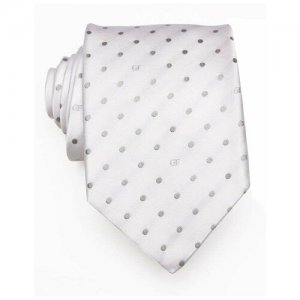 Белый свадебный галстук в горох GFFerre 1590 GF Ferre. Цвет: белый