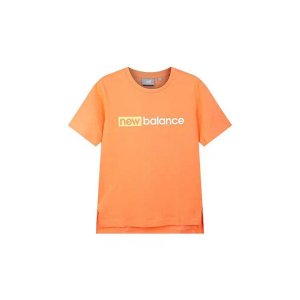 Womens Short Sleeve Breathable Round Neck T-Shirt Women Tops Orange Yellow NEA2E032-LOR New Balance