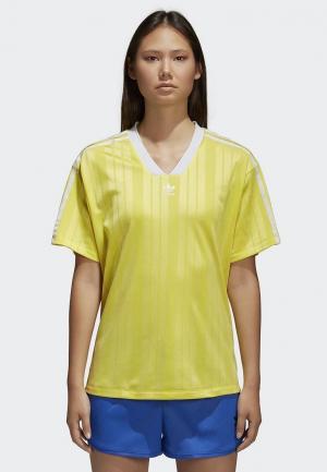 Футболка adidas Originals OG FSH L TEE. Цвет: желтый