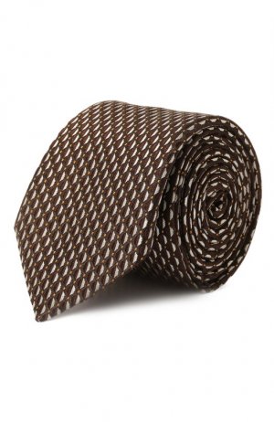 Шелковый галстук Altea. Цвет: коричневый