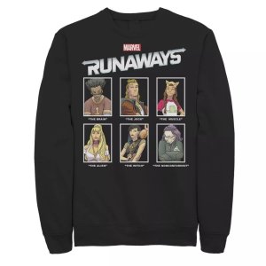 Мужской флисовый пуловер с рисунком из ежегодника Runaways фотографиями Marvel