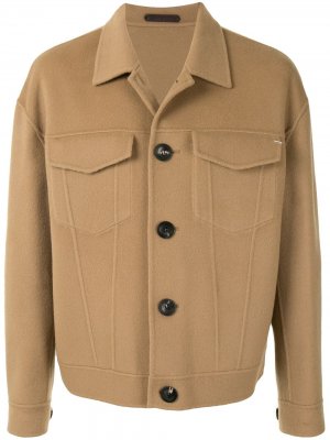 Фетровая куртка SONGZIO. Цвет: коричневый