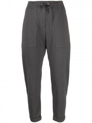 Укороченные спортивные брюки Brunello Cucinelli. Цвет: серый