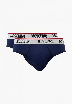 Трусы 2 шт. Moschino Underwear. Цвет: синий