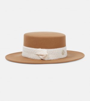 Фетровая шерстяная шапка Kiki , коричневый Maison Michel