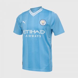 Футболка игровая домашняя Puma Manchester City сезон 2023/24, размер XL, голубой. Цвет: голубой