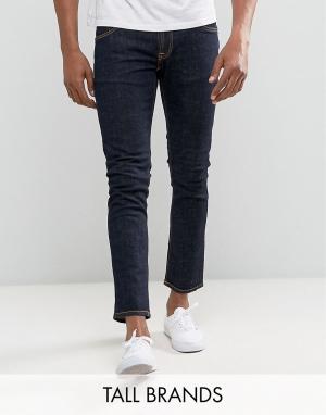 Зауженные удлиненные джинсы из саржи TALL Nudie Jeans. Цвет: синий