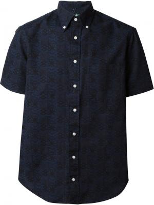 Рубашка с короткими рукавами Gitman Vintage. Цвет: синий