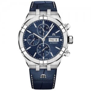 Наручные часы AI6038-SS001-430-1, серебряный, синий Maurice Lacroix