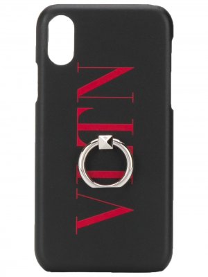Чехол для iPhone XS Max с логотипом VLTN Valentino Garavani. Цвет: черный
