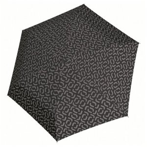 Мини-зонт , механика, купол 97 см, черный, серый reisenthel. Цвет: серый/черный