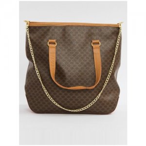 Celine Leather Bag. Цвет: коричневый