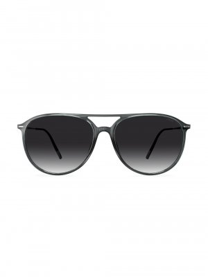 Солнцезащитные очки Sun Lite Brickell 59 мм , серый Silhouette