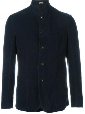 Пиджак с воротником-стойкой Massimo Alba. Цвет: синий
