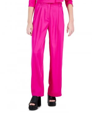 Широкие брюки со складками , розовый Lucy Paris