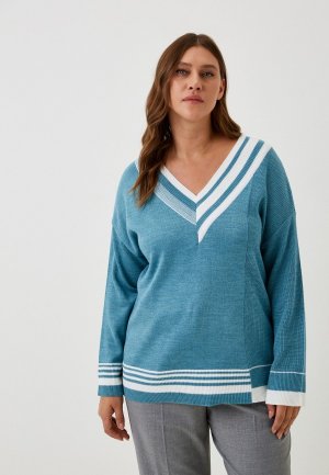Пуловер Vivawool. Цвет: бирюзовый