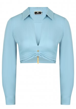 Рубашка ELISABETTA FRANCHI. Цвет: голубой