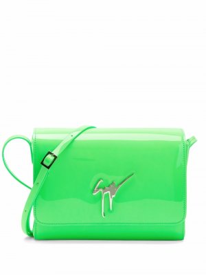 Cursa patent leather clutch bag Giuseppe Zanotti. Цвет: зеленый