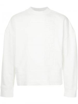 Укороченный свитер с логотипом Cerruti 1881. Цвет: белый