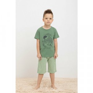 Пижама, размер 60/116, зеленый crockid. Цвет: зеленый