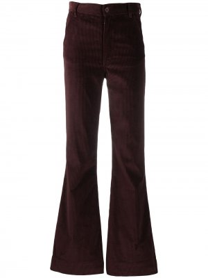 Вельветовые расклешенные брюки Marina Katharine Hamnett London. Цвет: красный