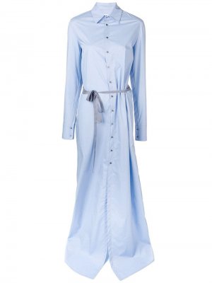 Платье макси с длинными рукавами A.F.Vandevorst. Цвет: синий