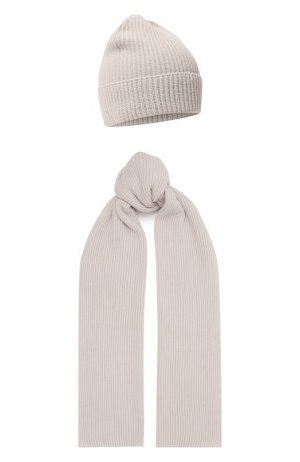 Набор из шапки и шарфа Gran Sasso. Цвет: серый
