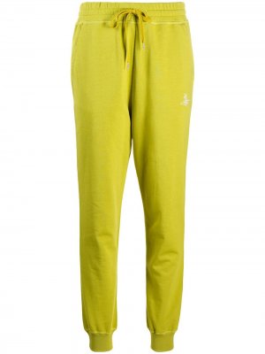 Спортивные брюки из органического хлопка с вышитым логотипом Vivienne Westwood Anglomania. Цвет: зеленый
