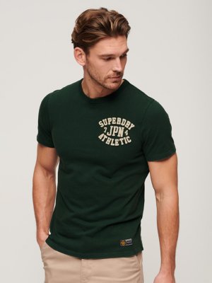 Винтажная спортивная футболка с коротким рукавом , эмаль зеленая Superdry