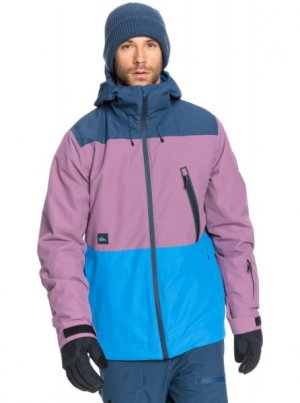 Сноубордическая куртка Sycamore QUIKSILVER. Цвет: синий,фиолетовый,голубой