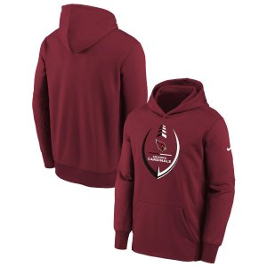 Молодежный пуловер с капюшоном Cardinal Arizona Cardinals Icon Performance Nike