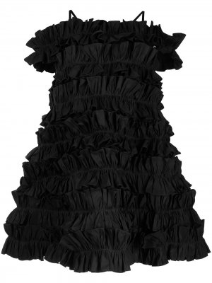 Платье мини Dufferin с открытыми плечами Greta Constantine. Цвет: черный
