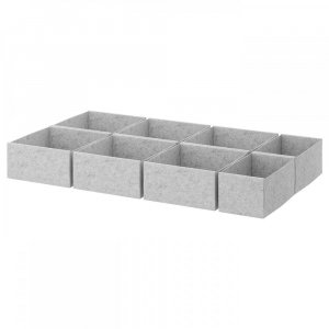 Набор коробок ИКЕА КОМПЛИМЕНТ из 8 шт. светло-серый 90х54 см IKEA