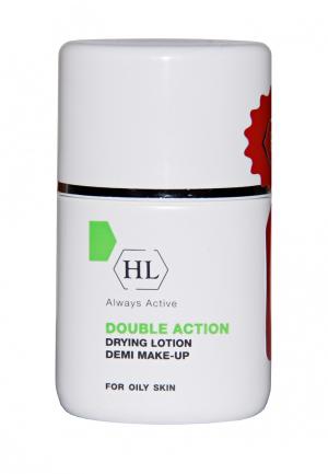 Подсушивающий лосьон с тоном Holy Land Double Action - Линия для жирной кожи лица 30 мл. Цвет: белый