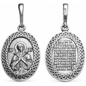 Славянский оберег, иконка , серебряный ATLANTA. Цвет: серебристый/серебристый-черный