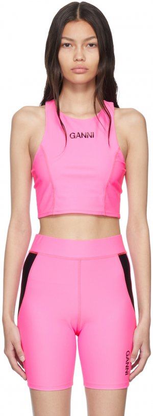 Эксклюзивный розовый спортивный топ SSENSE GANNI