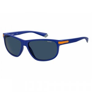 Солнцезащитные очки, синий, мультиколор Polaroid. Цвет: синий/микс/разноцветный