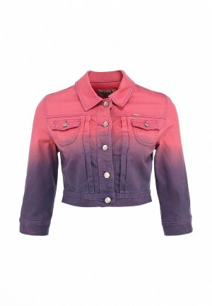 Куртка джинсовая People PE004EWBPT34. Цвет: розовый, фиолетовый
