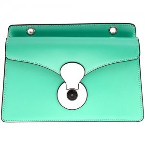 Кожаная сумка через плечо Galileo White Sea Green Tosca Blu. Цвет: белый/зеленый