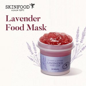SKINFOOD Пищевая маска с лавандой 120г (4,23 унции.) Пантенол содержит увлажняющий и охлаждающий гель-смываемую маску