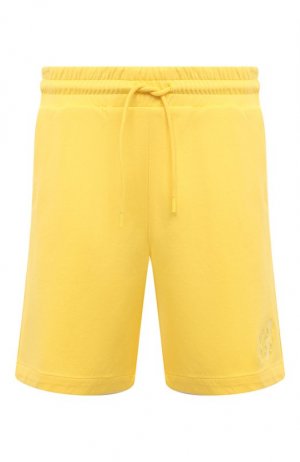 Хлопковые шорты After Label. Цвет: жёлтый